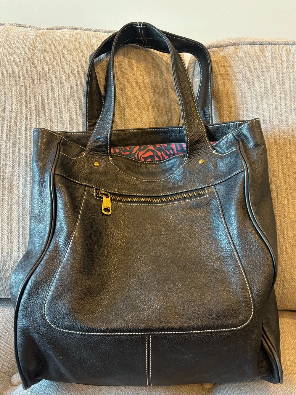 Vintage Marc Jacobs Tote with interior pattern